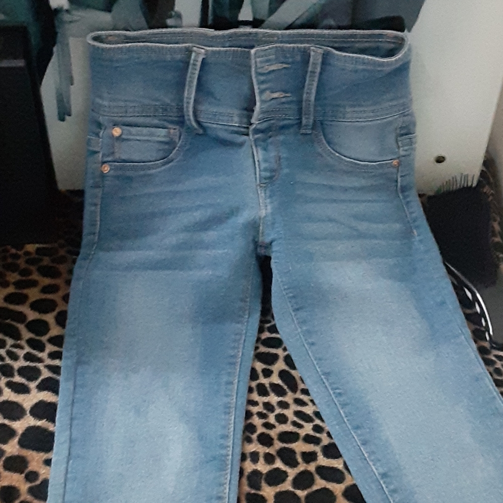 DKNY high waisted jeans.